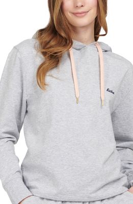 Barbour Women's Embroidered Cotton Hoodie in Light Grey Marl