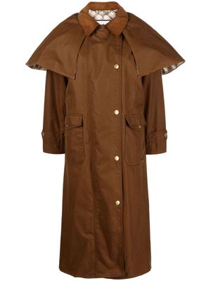Barbour x Alexa Chung Elizabeth waxed trench coat - Brown