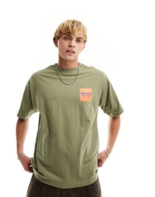 Barbour x ASOS exclusive contrast logo relaxed T-shirt in green