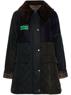 Barbour x Ganni Burghley quilted jacket - Blue