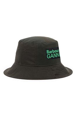 BARBOUR X GANNI x Ganni Bucket Hat in Olive/Fern