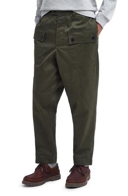 Barbour x Maison Kitsuné Cotton Twill Cargo Pants in Uniform Green