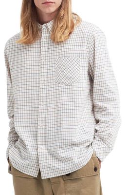 Barbour x Maison Kitsuné Newbury Check Stretch Cotton Button-Down Shirt in Uniform