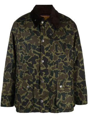 Barbour x NOAH Bedale wax camouflage jacket - Green