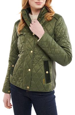 Barbour Yarrow Quilted Jacket in Olive/Renaissance Floral