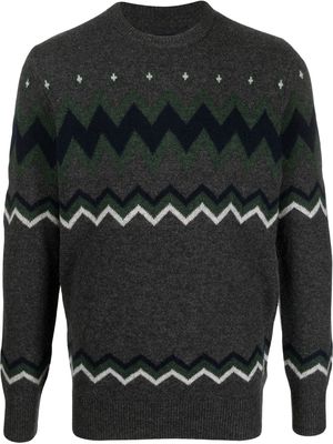 Barbour zig-zag print jumper - Grey