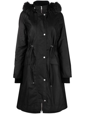 Barbour zip-fastening hooded coat - Black