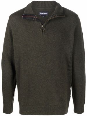 Barbour zip-up wool jumper - Green