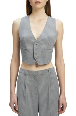 Bardot Callista Pinstripe Vest in Grey Stripe