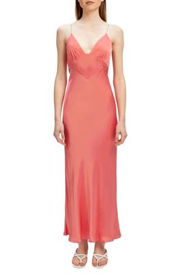 Bardot Capri Diamante Strap Slipdress in Melon