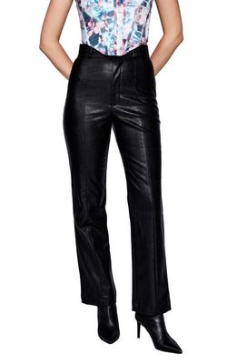 Bardot Cleo High Waist Faux Leather Pants in Black