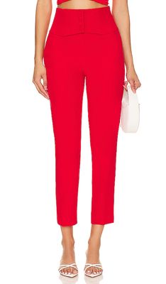 Bardot Corset Pant in Red