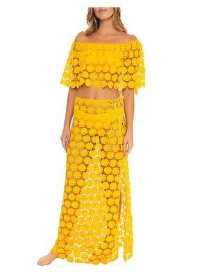 Bardot Crochet Maxi Skirt