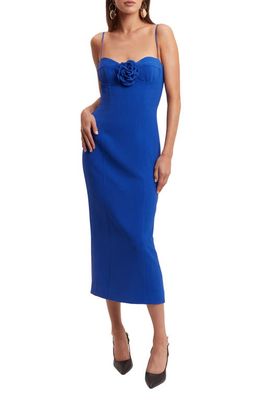 Bardot Gadise Rosette Midi Sheath Dress in Cobalt