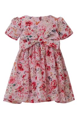 Bardot Junior Kids' Alice Floral Bow Front Party Dress in Blush Floral 