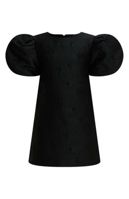 Bardot Junior Kids' Giselle Puff Sleeve Minidress in Black