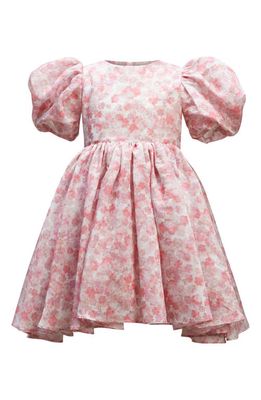 Bardot Junior Kids' Posy Poof Floral Puff Sleeve Party Dress in Posy Ditsy