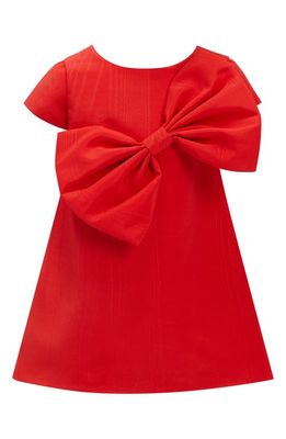 Bardot Junior Kids' Stefania Bow Jacquard Dress in Fire Red