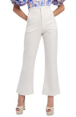 Bardot Kamila High Waist Flare Ankle Pants in Orchid White
