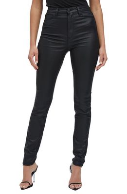 Bardot Khloe Coated High Waist Skinny Jeans in Black