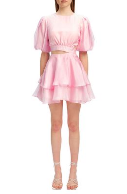 Bardot Organza Minidress in Soft Pink