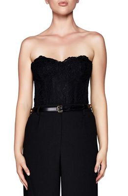 Bardot Oskar Strapless Lace Bodysuit in Black