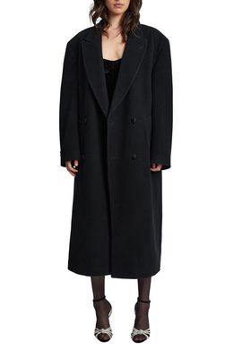 Bardot Oversize Double Breasted Classic Coat in Black