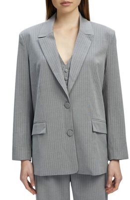 Bardot Pinstripe Blazer in Grey Stripe