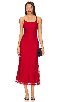 Bardot Ruby Midi Dress in Red