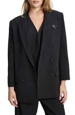 Bardot Sloane Oversize Double Breasted Blazer in Black