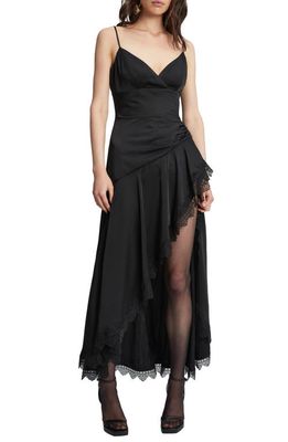 Bardot Sorella Lace Trim Cocktail Dress in Black