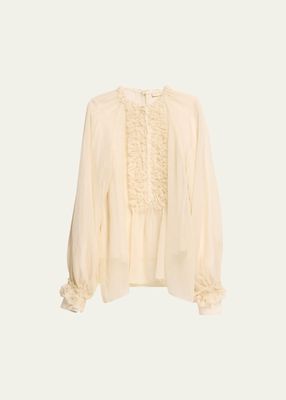 Bardot Wool Gauze Poet Blouse