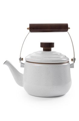 BAREBONES LIVING Enamel Teapot in Eggshell