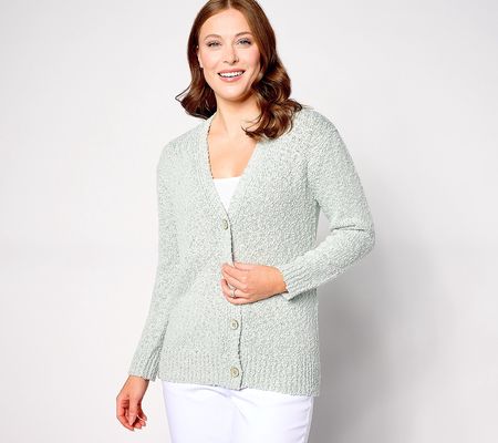 Barefoot Dreams Boucle Button Up Cardigan