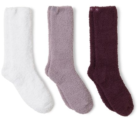 Barefoot Dreams CozyChic 3-Pair Sock Set