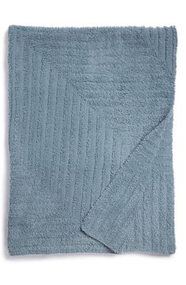 barefoot dreams CozyChic™ Angular Rib Throw Blanket in Baltic Blue