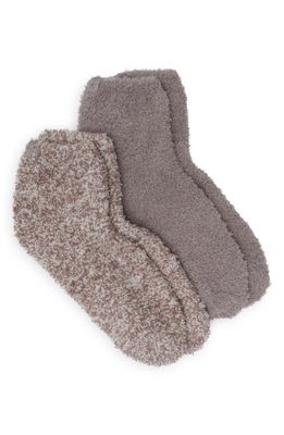 barefoot dreams CozyChic™ Assorted 2-Pack Ankle Socks in Pewter Multi
