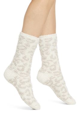 barefoot dreams CozyChic Barefoot in the Wild Socks in Cream-Stone