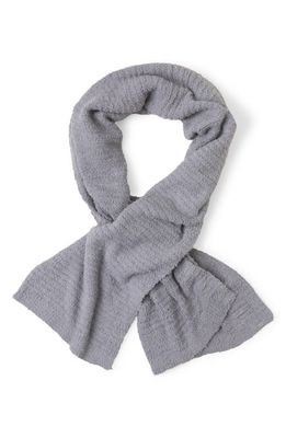 barefoot dreams CozyChic Bouclé Blanket Scarf in Pewter