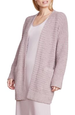 barefoot dreams CozyChic Bouclé Front Chenile Cardigan in Deep Taupe