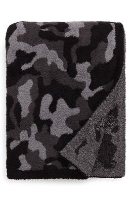 barefoot dreams CozyChic Camo Throw Blanket in Carbon Multi