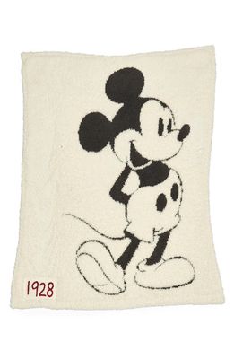 barefoot dreams Cozychic Classic Disney Baby Blanket in Cream/Carbon Mickey