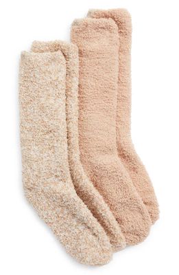 barefoot dreams Cozychic Crew Socks - Pack of 2 in He Soft Camel