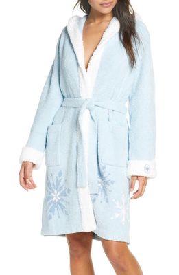barefoot dreams CozyChic Disney Frozen Hooded Robe in Ice Blue Multi