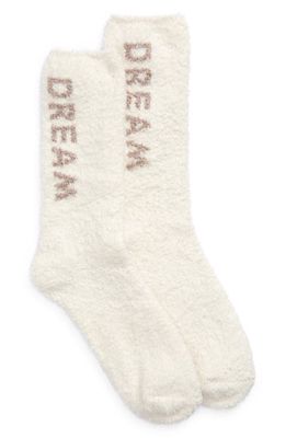 barefoot dreams CozyChic Dream Crew Socks in Cream-Taupe