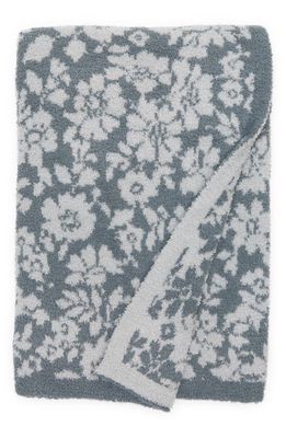 barefoot dreams CozyChic™ Floral Throw Blanket in Dolphin Blue/Ocean