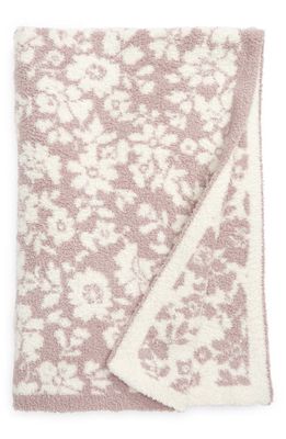 barefoot dreams CozyChic Floral Throw Blanket in Faded Rose/Cream