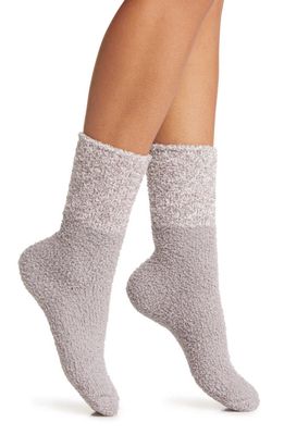 barefoot dreams CozyChic Heather Stripe Socks in Dove Gray