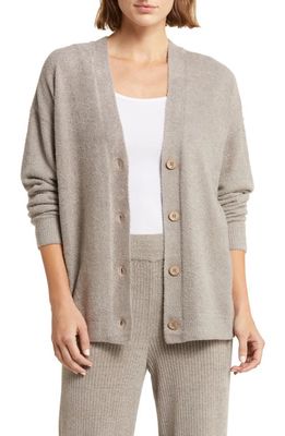 barefoot dreams CozyChic Lite Cable Detail Cardigan in Beach Rock