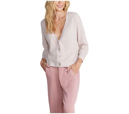Barefoot Dreams CozyChic Lite Diamond Pointelle Cardigan